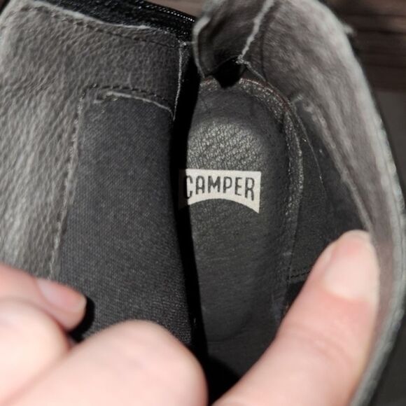 Camper Twins Black Booties Blue and Green Block‎ Heels Size 35 - Picture 11 of 16